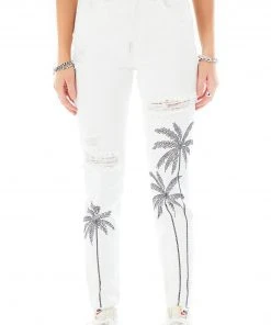 CARMAR JEANS ALEXANDER RHINESTONE PALM TREE JEAN