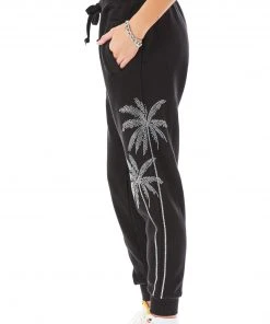 CARMAR RHINESTONE PALM TREE SWEATPANTS
