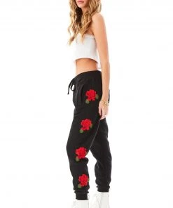 CARMAR ROSE EMBROIDERED SWEATPANTS