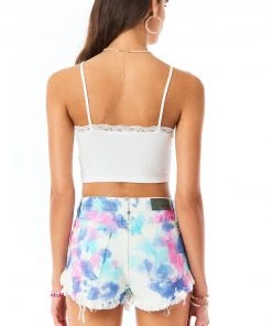 CARMAR MOGAN SPLOTCH TIE DYE DENIM SHORTS