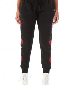 CARMAR RHINESTONE HEART SWEATPANTS