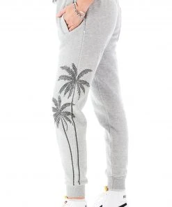CARMAR RHINESTONE PALM TREE SWEATPANTS