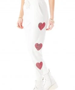 CARMAR RHINESTONE HEART SWEATPANTS