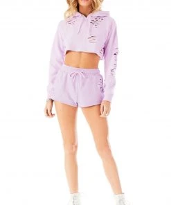 CARMAR RIPPED CROPPED HOODIE SWEATSHIRTS 11 CARMAR RIPPED CROPPED HOODIE SWEATSHIRTS