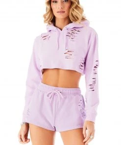 CARMAR RIPPED CROPPED HOODIE SWEATSHIRTS 13 CARMAR RIPPED CROPPED HOODIE SWEATSHIRTS