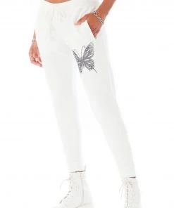 CARMAR RHINESTONE BUTTERFLY SWEATPANTS