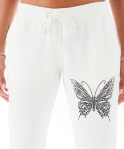 CARMAR RHINESTONE BUTTERFLY SWEATPANTS