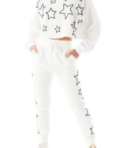 CARMAR RHINESTONE STAR OUTLINE SWEATPANTS