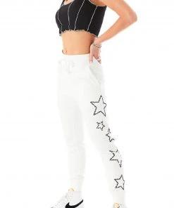 CARMAR RHINESTONE STAR OUTLINE SWEATPANTS