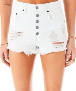 CARMAR TITANIA EXPOSED BUTTON DENIM SHORTS