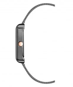 Nine West Watches Rectangular Case Mesh Bracelet Watch