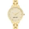 Nine West Watches Floral Dial Bracelet Watch