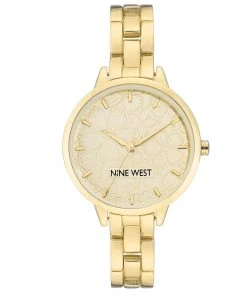 Nine West Watches Floral Dial Bracelet Watch