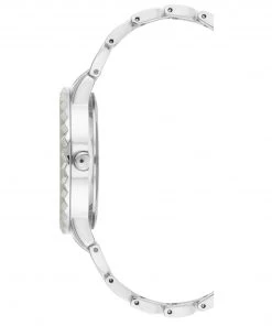 Nine West Watches Textured Bezel Bracelet Watch