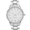 Nine West Watches Textured Bezel Bracelet Watch