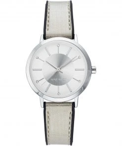 Nine West Watches Glitter Accented Strap Watch