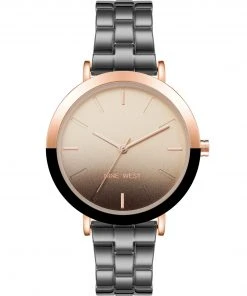 Nine West Watches Two-Tone Bezel Bracelet Watch