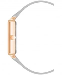 Nine West Watches Rectangular Case Saffiano Strap Watch