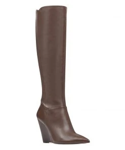 Nine West Varin Wide Calf Wedge Boots Boots & Booties