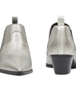 Nine West Cahluz Western Booties Metallic Mindset