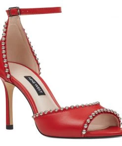 Nine West Jellint Embellished Sandals Heels