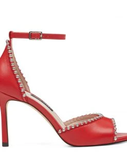 Nine West Jellint Embellished Sandals Heels