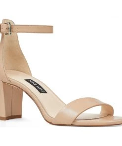 Nine West Pruce Ankle Strap Block Heel Sandals