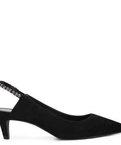 Nine West Heels Quassin Embellished Slingback Pumps