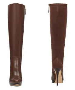 Nine West Quizme Wide Calf Platform Boots High Impact Platforms