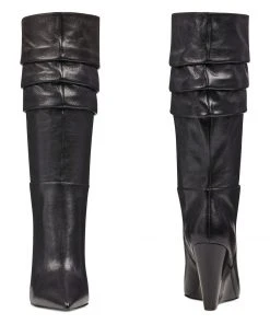 Nine West Vernese Scrunched Wedge Boots 12 Nine West Vernese Scrunched Wedge Boots