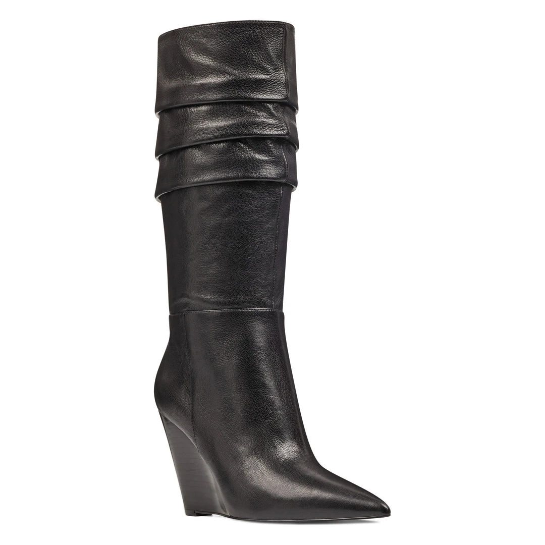 Nine West Vernese Scrunched Wedge Boots 4 Nine West Vernese Scrunched Wedge Boots
