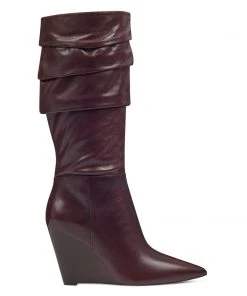 Nine West Boots & Booties Vernese Scrunched Wedge Boots