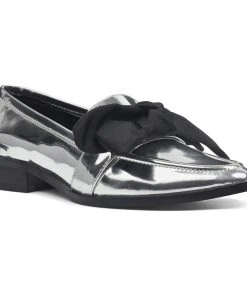 Nine West Weeping Bow Loafers Metallic Mindset