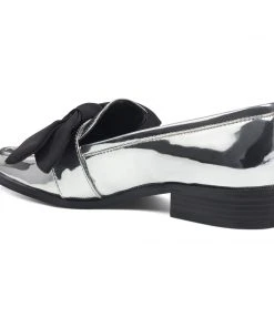 Nine West Weeping Bow Loafers Metallic Mindset