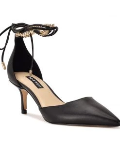 Nine West Lace It Up Adora Ankle Wrap Dress Pumps