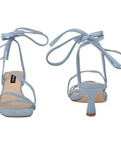 Nine West Lace It Up Agnes Ankle Wrap Heeled Sandal