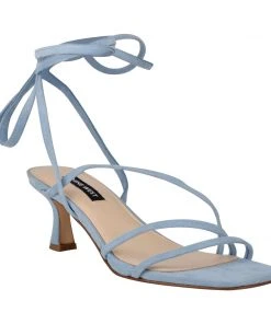 Nine West Lace It Up Agnes Ankle Wrap Heeled Sandal