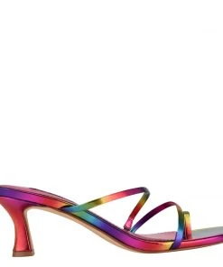 Nine West Color Pop Aila Heeled Slide Sandals