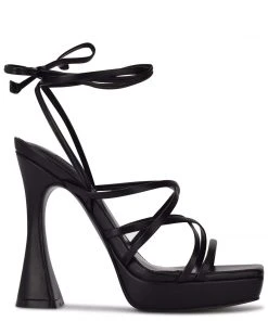 Nine West Ailey Ankle Wrap Platform Sandals