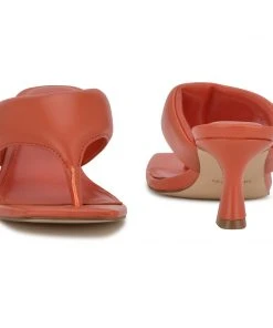 Nine West Alike Heeled Slide Sandals Color Pop