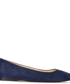 Nine West Shoes Aloha Studded Square-Toe Flats