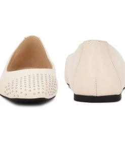 Nine West Aloha Studded Square-Toe Flats