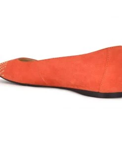 Nine West Aloha Studded Square-Toe Flats Color Pop