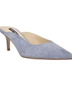 Nine West Angle Pointy Toe Mules Heels