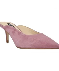 Nine West Angle Pointy Toe Mules Heels