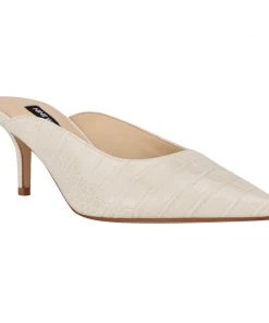 Nine West Angle Pointy Toe Mules Heels