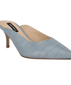 Nine West Angle Pointy Toe Mules Heels