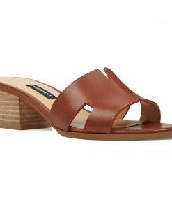 Nine West Heels Aubrey Open Toe Slide Sandals