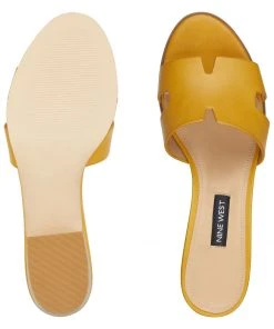 Nine West Heels Aubrey Open Toe Slide Sandals