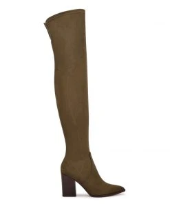 Nine West Barret Over The Knee Heeled Boots Shoes